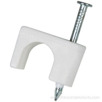 White rg59 rg6 table desk top cable clips